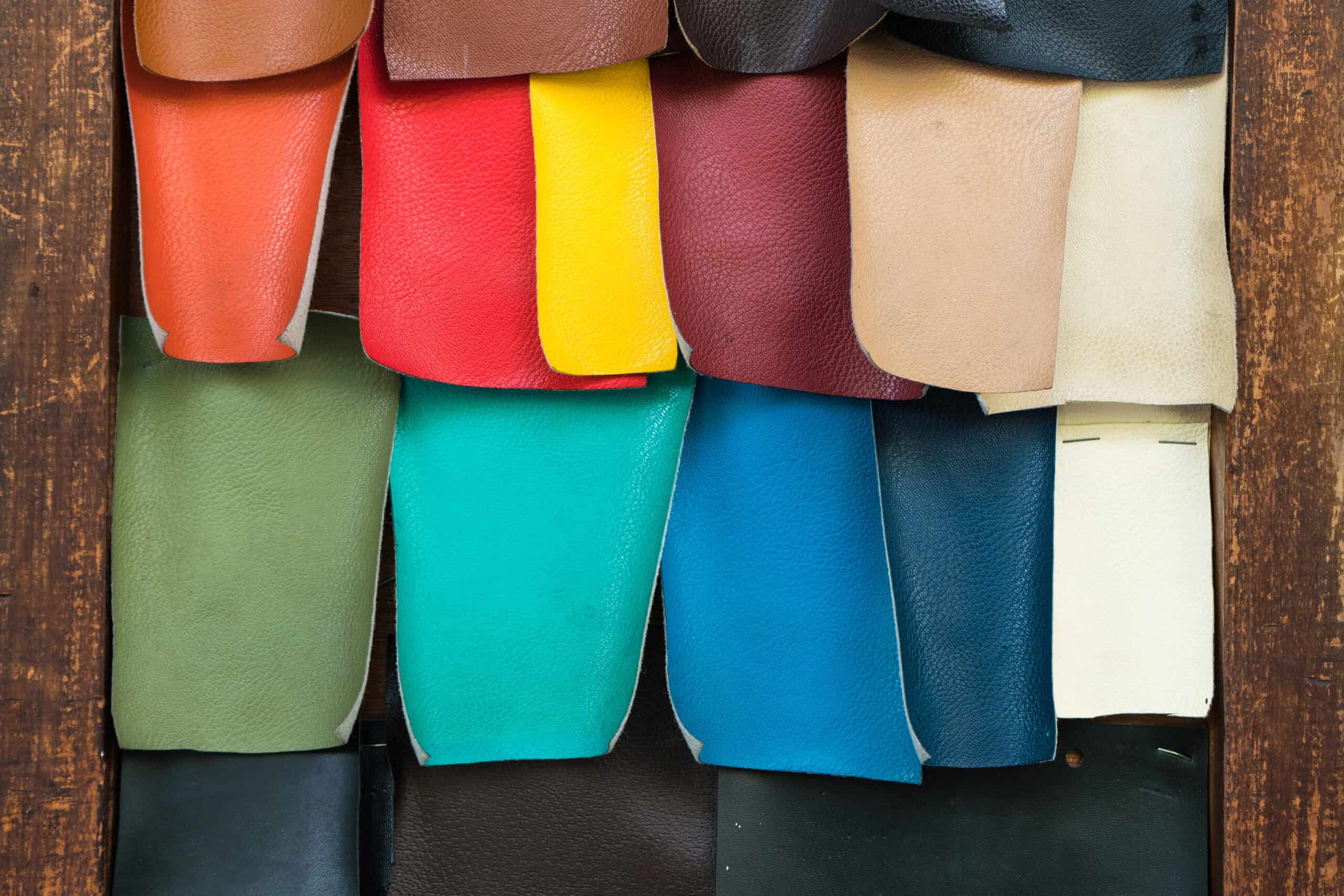 A variety of cruelty-free leather