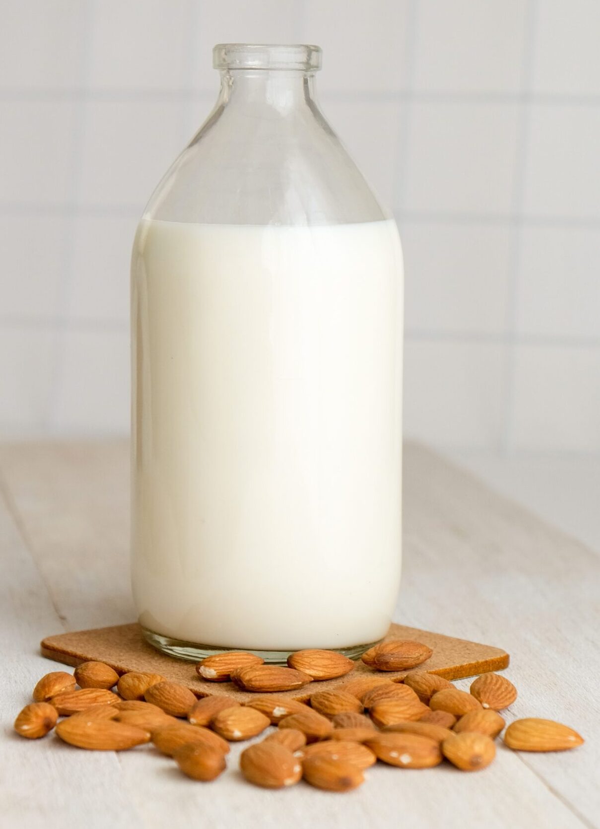 A jug of almond milk
