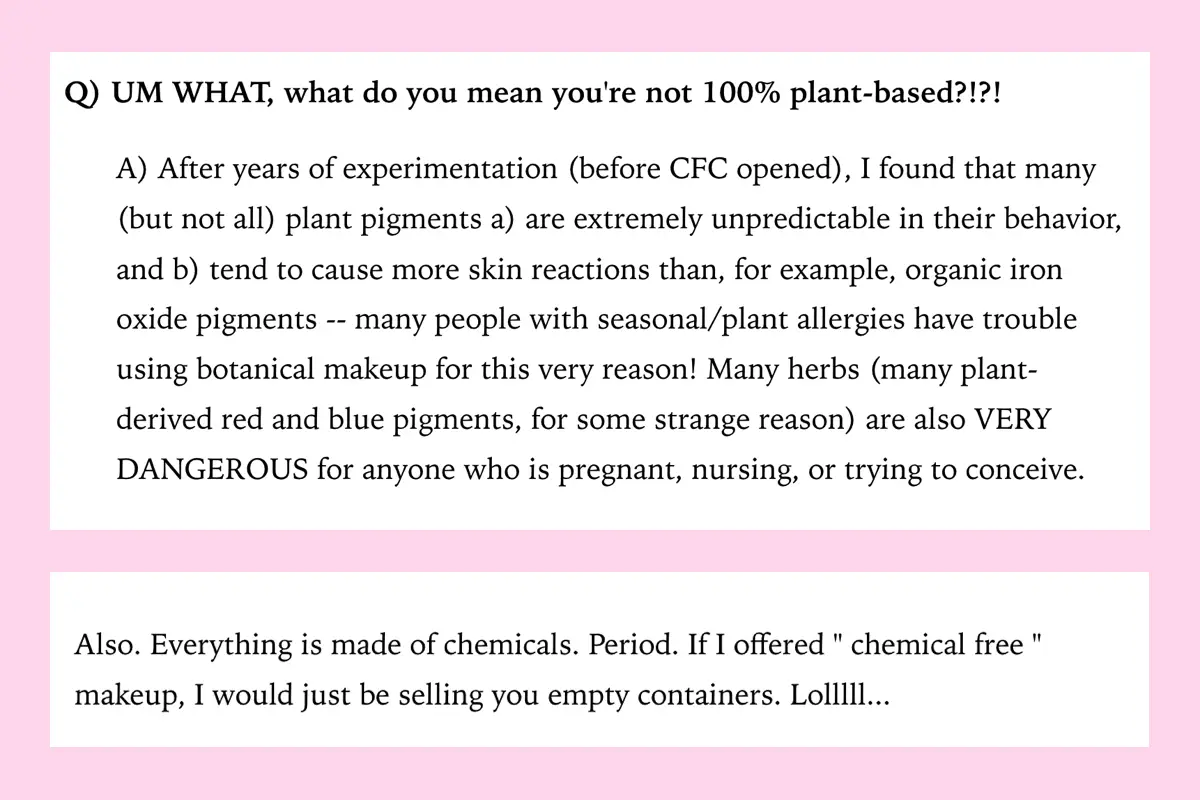 Plant-based Claims Cruelty-Free Cosmetics