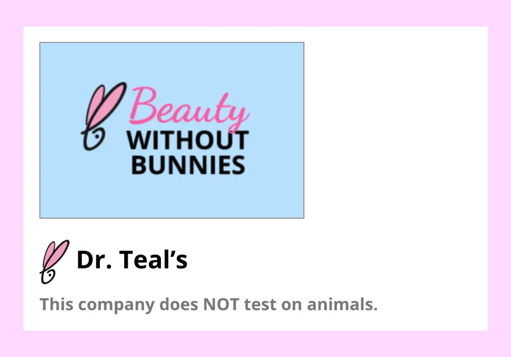 Dr Teal's cruelty-free-peta-statement