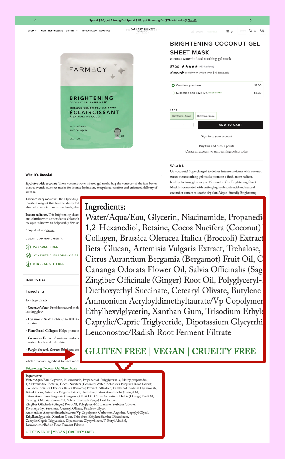 Farmacy Vegan Product finder