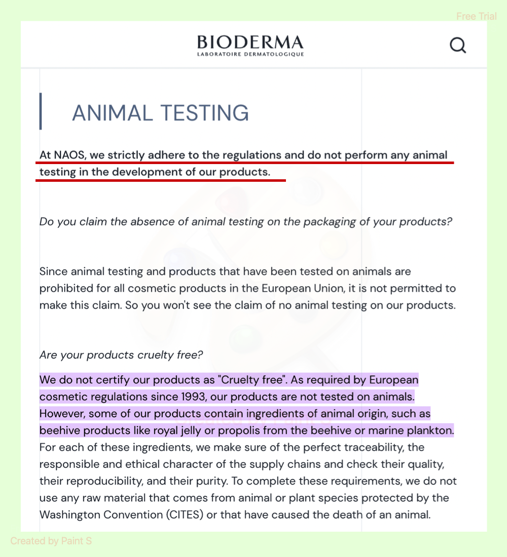 Bioderma cruelty-free animal testing policy