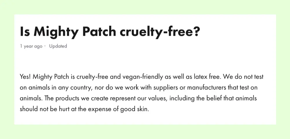 Hero Cosmetics cruelty-free statement